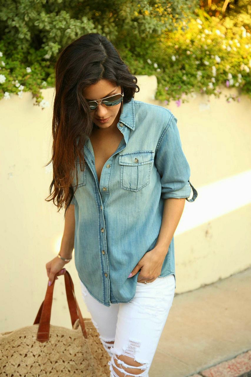 Chambray White Denim Combo - Andee Layne