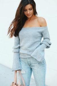 off the shoulder ruffle top