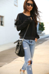 ruffle sweatshirt