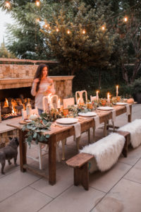 outdoor dinner party