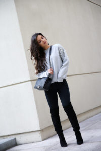 statement top Sergio rossi boots chanel boy bag