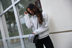 pearl embellished sweater