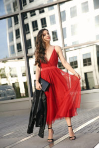 holiday style red dress