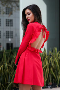 nastygal red dress