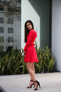 red holiday dress decemeber