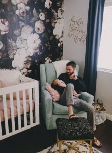 girl bedroom floral wall paper