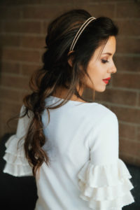 pearl headband braid updo inspo