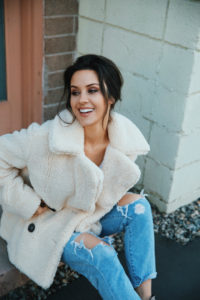 teddy coat boyfriend jeans