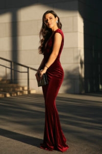 velvet formal dress