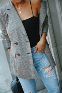 plaid blazer trend