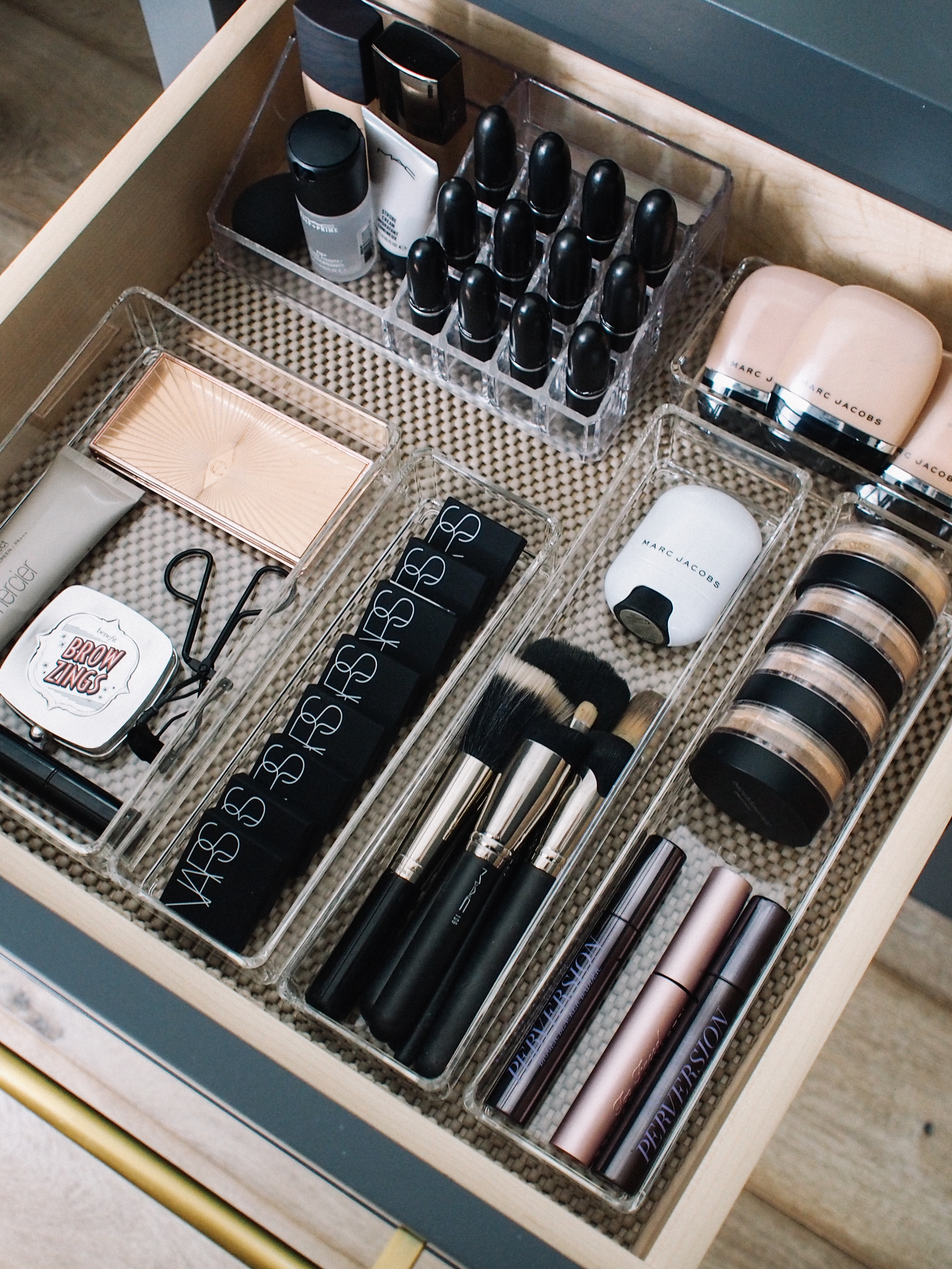 How I Organize My Makeup Drawers - Andee Layne