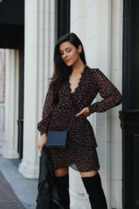 topshop dark floral dress