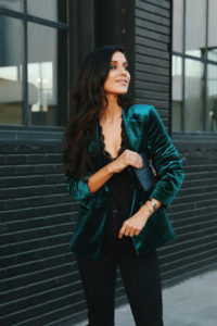 velvet blazer holiday style