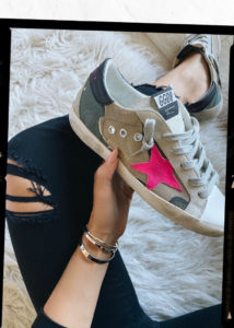 camo print golden goose sneakers